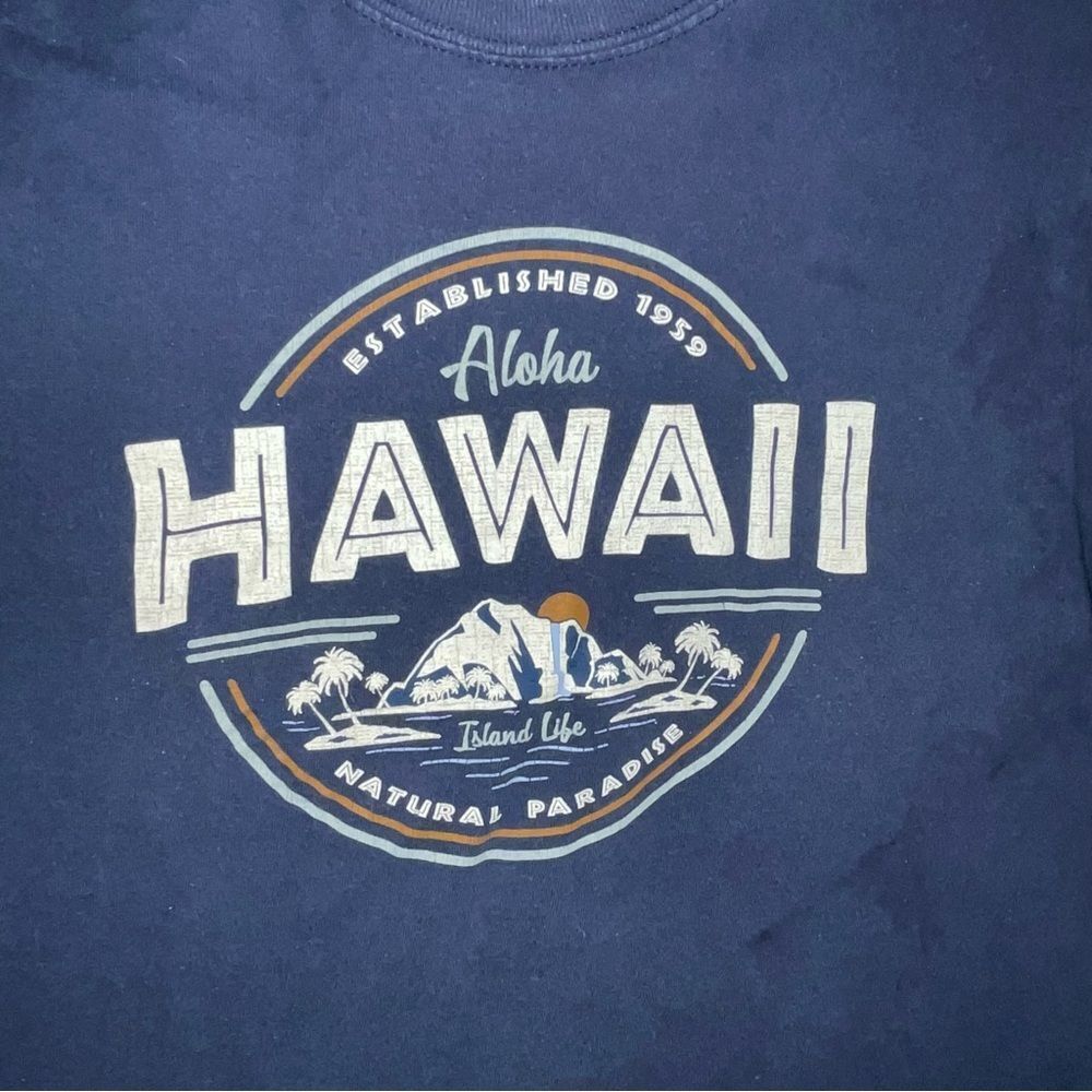 Hawaii Navy Aloha Island Life T-Shirt - Picture 3 of 6
